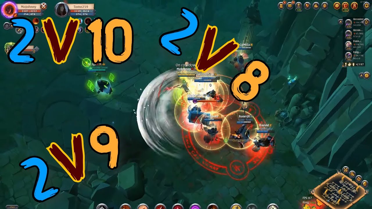 2v10 Outnumbered AS 2 | Winning unequal fights on Albion Online