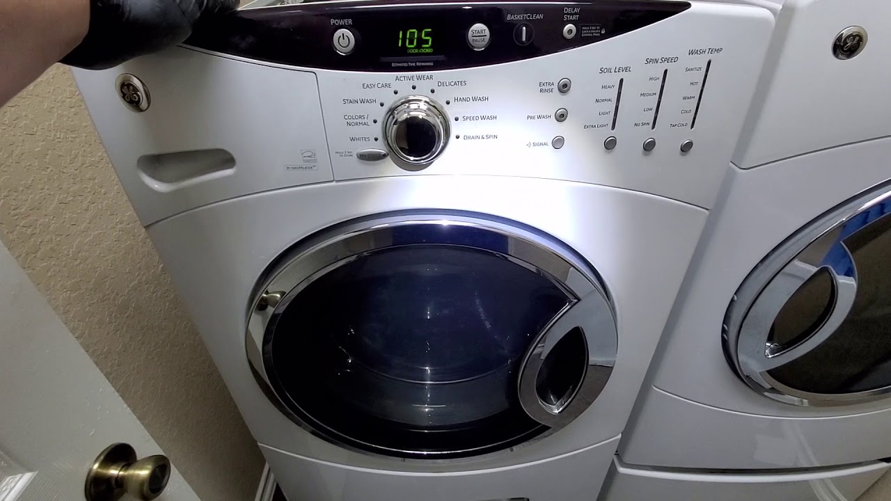 GE Washer diagnostic, error codes and test cycle