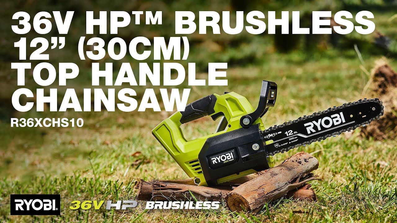 36V HP&trade; BRUSHLESS 12&rdquo; (30CM) TOP HANDLE CHAINSAW &ndash; TOOL ONLY