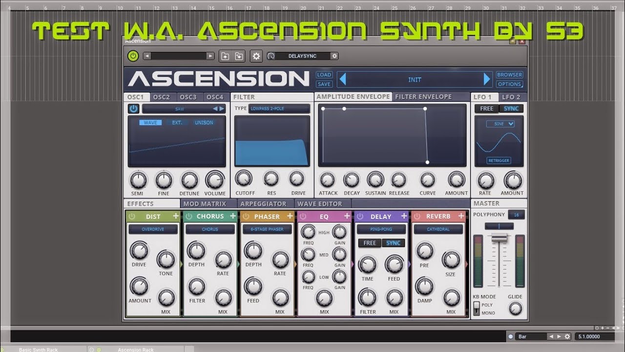 W.A. Production Ascension Review DEMO New Synth 2019