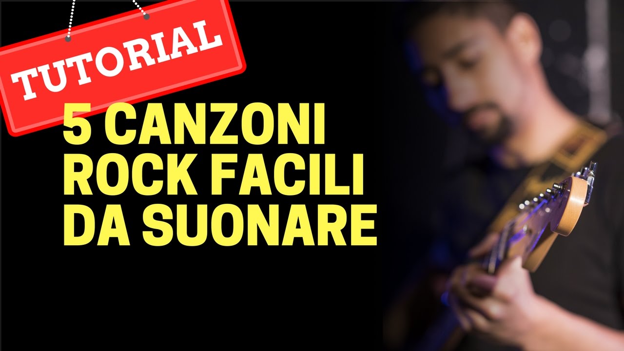 5 CANZONI SEMPLICI ROCK 🎸 DA SUONARE CON LA CHITARRA ELETTRICA (Tutorial)