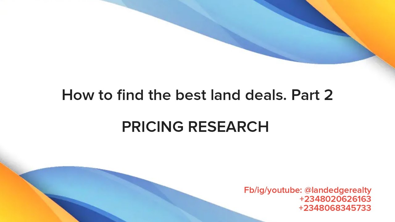 How to find the best land deals Part 2 - Pricing Research