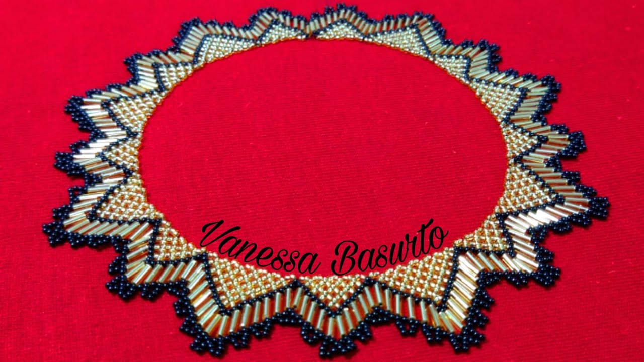 COLLAR DE CHAQUIRAS/MOSTACILLAS CON CANUTILLO/ PASO A PASO GRATIS| BEAUTYFUL NECKLACE DIY