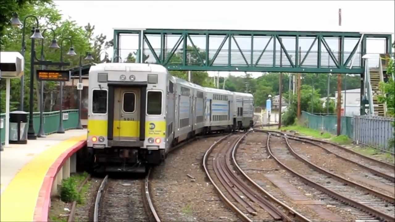 LIRR train ride from Penn Station to Port Jefferson, the state of New York, USA.
