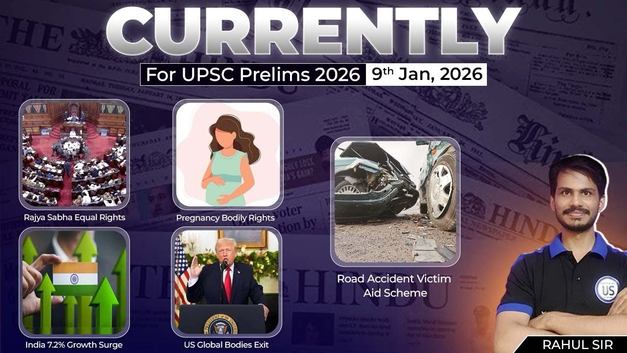 UPSC Prelims 2026 | 9th January Current Affairs | Hindu + IE | PYQs Practice | MAD Techniques #upsc 