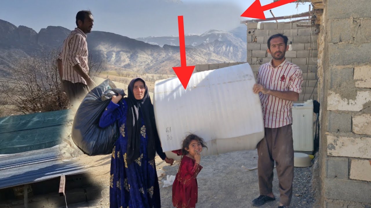 Everyday Life of 🏕️🏔️Mohammad and Fatemeh: Building a Home in the 🏕️Mountains🏔️