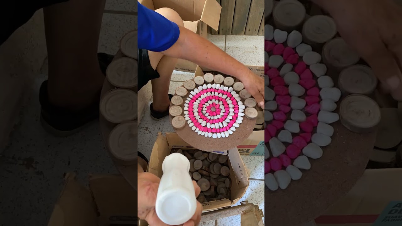 Mais uma mandala linda sendo produzida ✨ #mantramaispoderoso #artesanato #woodart