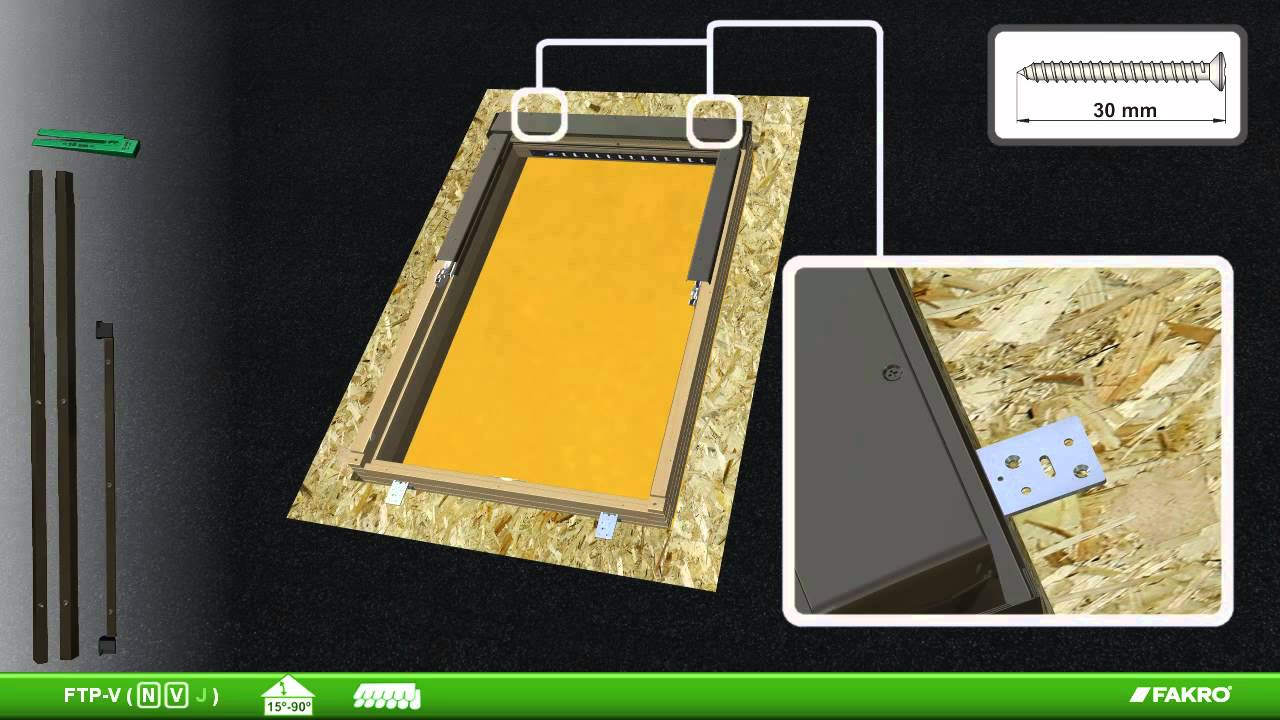 FAKRO roof windows - FTP-V and ESV flashing (shingle)