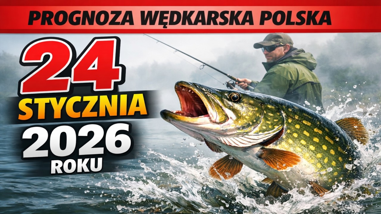 PROGNOZ KŁOWA w Polsce na 24 stycznia 2026 r. Rzuć wszystko i na ryby!