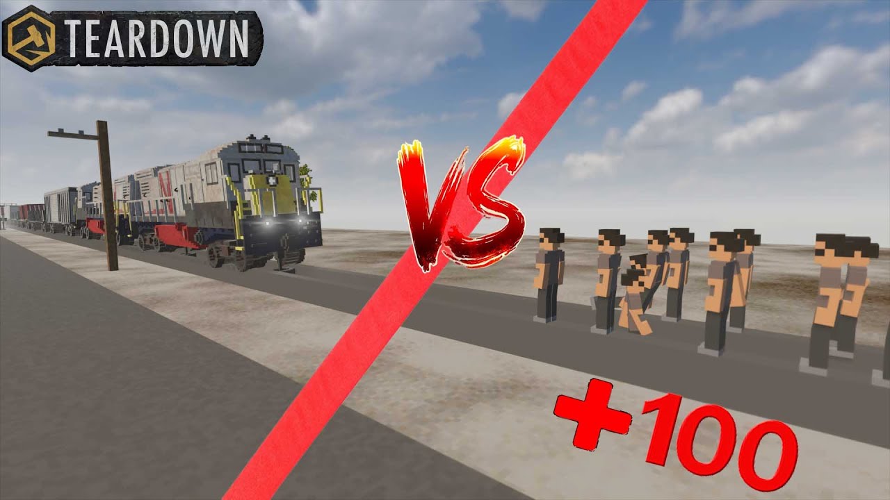 СКОРОСТНОЙ ПОЕЗД ПРОТИВ +100 NPC. ЭКСПЕРИМЕНТЫ В TEARDOWN | BREAKER