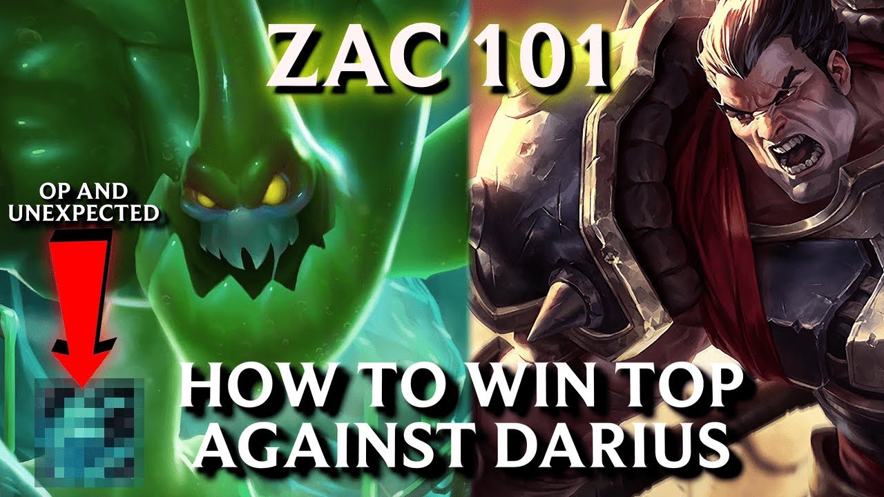 a short season 14 guide on how to win lane with Zac top VS Darius