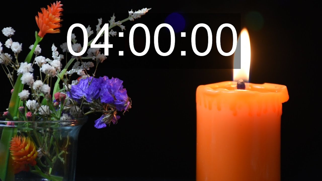 4 hour countdown (real candle video)