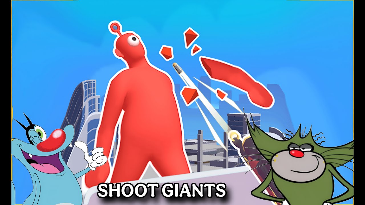 Oggy Becomes GIANT ALIEN KILLER in Shoot Giant Game | WIth Jack | Oggy Game