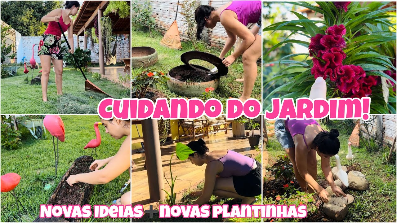 LIMPEZA E ORGANIZAÇÃO DO JARDIM➕Novo cantinho🪴😍
