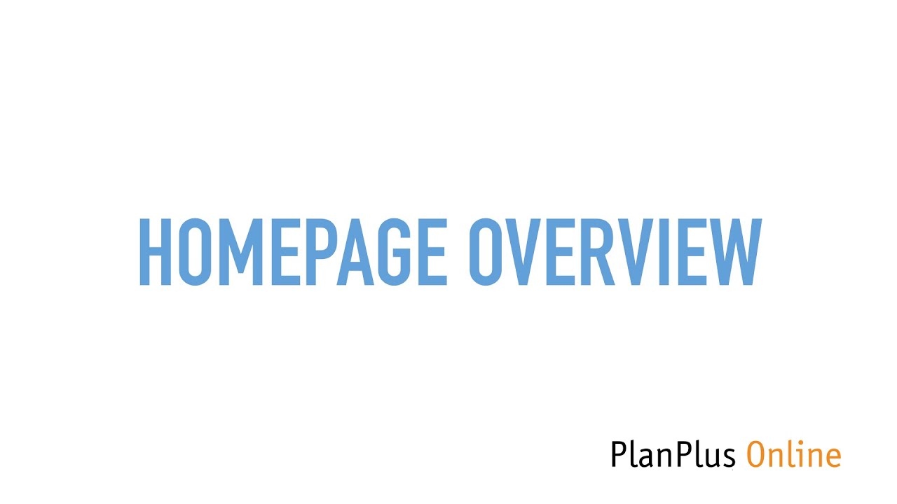 Homepage Overview