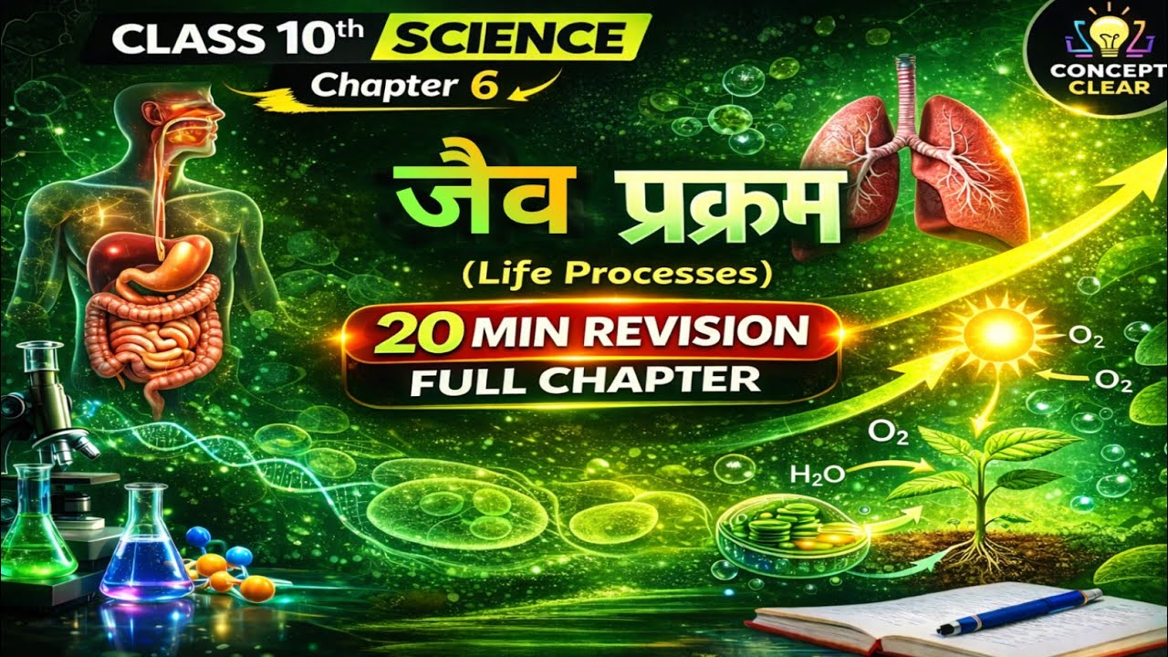 Life Processes (जैव प्रक्रम) | Class 10 Science Ch 6 | Class 10 Biology Ch 1