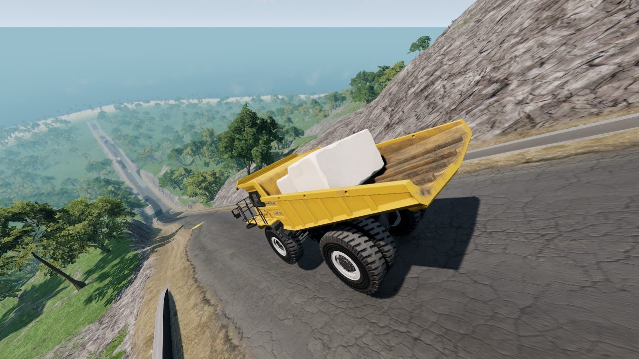 🚨Full Hard Throttle INSANE 😱 Long Downhill Road Mayhem! | BeamNG.drive Epic Crashes & Speed Test #01