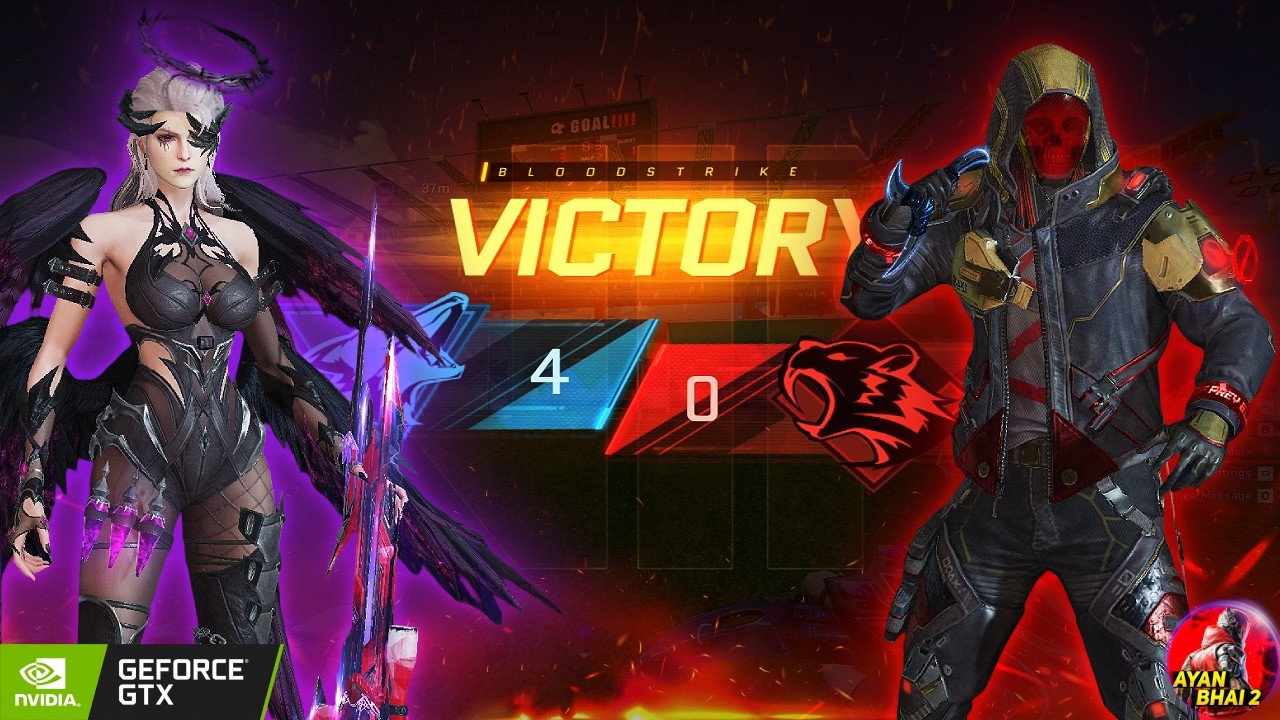 Insane 1vs4 Squadfight Challenge Gameplay in Blood Strike with high Movement || No Commentary