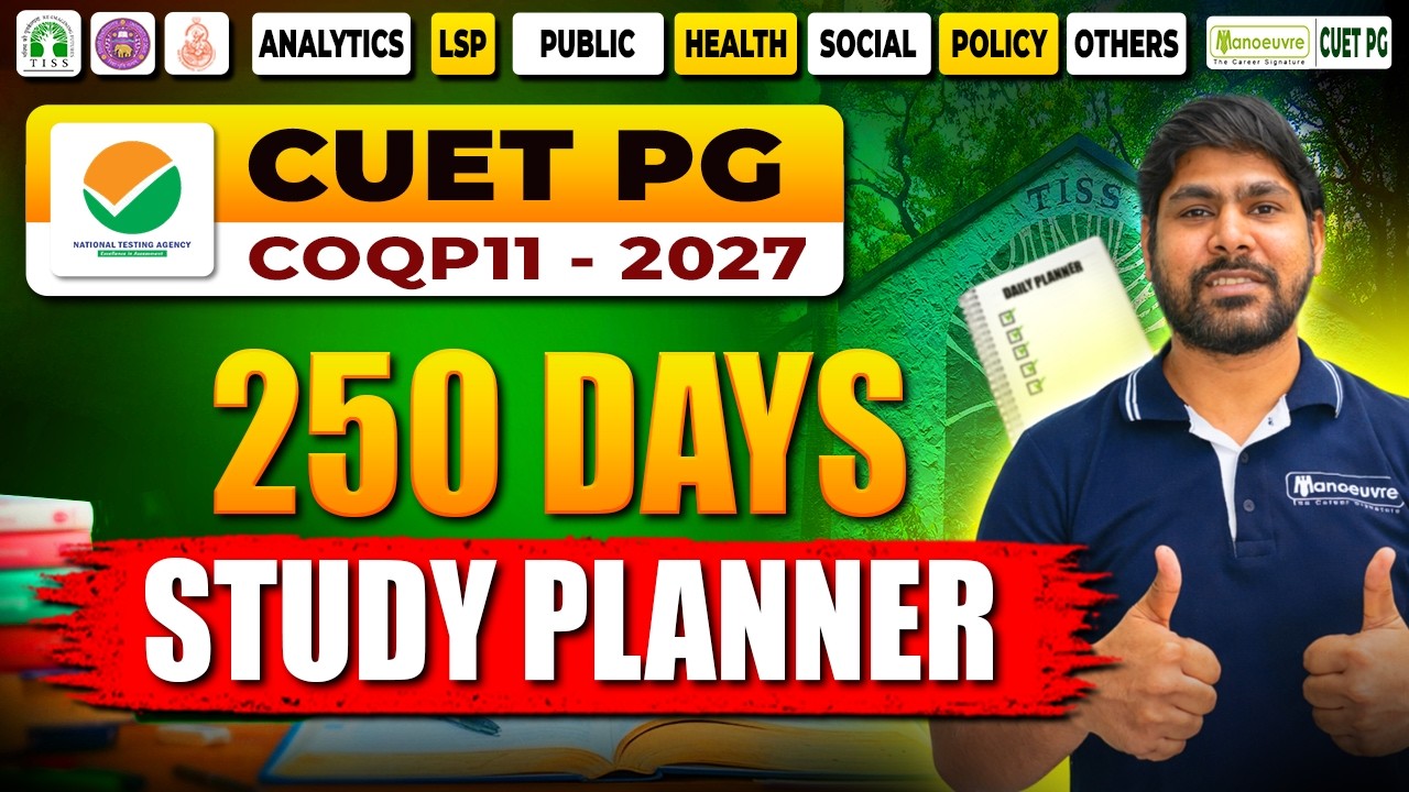 CUET PG 2027 | 250 Days Ultimate Study Planner for CUET PG 🚀