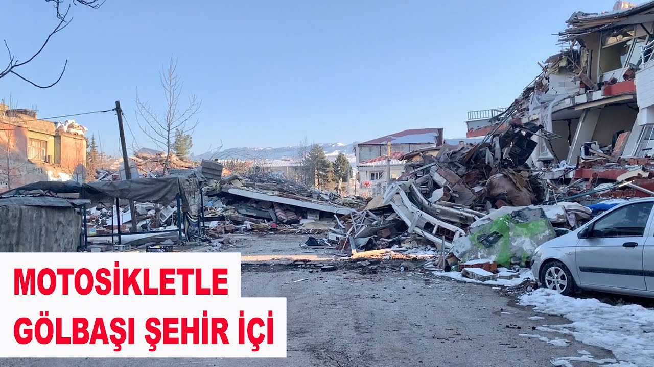 Adıyaman Gölbaşı Motosikletle Şehir İçi Cumhuriyet Mah Deprem Son Durum #gölbaşı #adıyaman #deprem