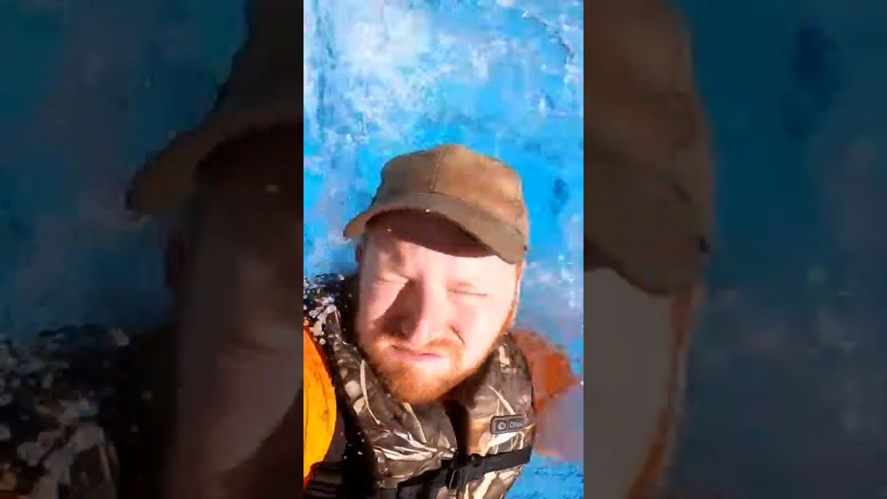 WEAR A PFD WITH WADERS NEAR DEEP WATER! | HUNTING SAFETY | #shorts #hunting #fishing #safetytips