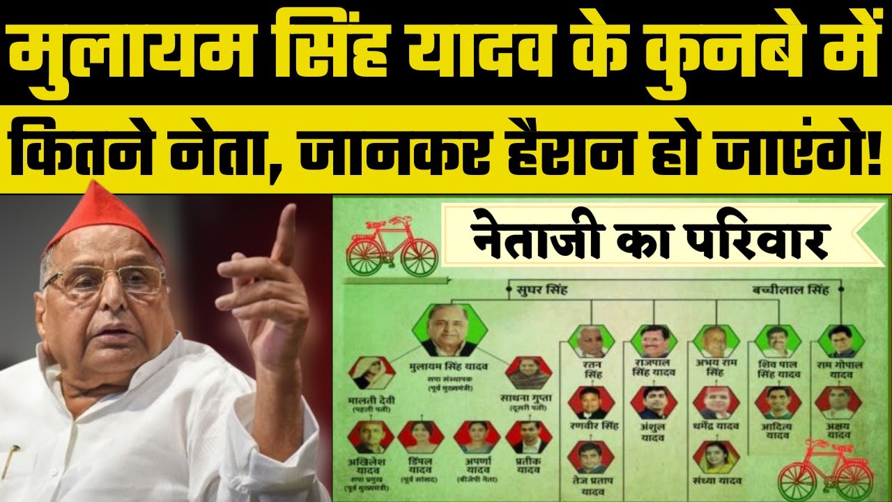 Mulayam Singh Yadav Family Tree: मुलायम के कुनबे में 25 नेता | Shivpal Yadav | Akhilesh Yadav |