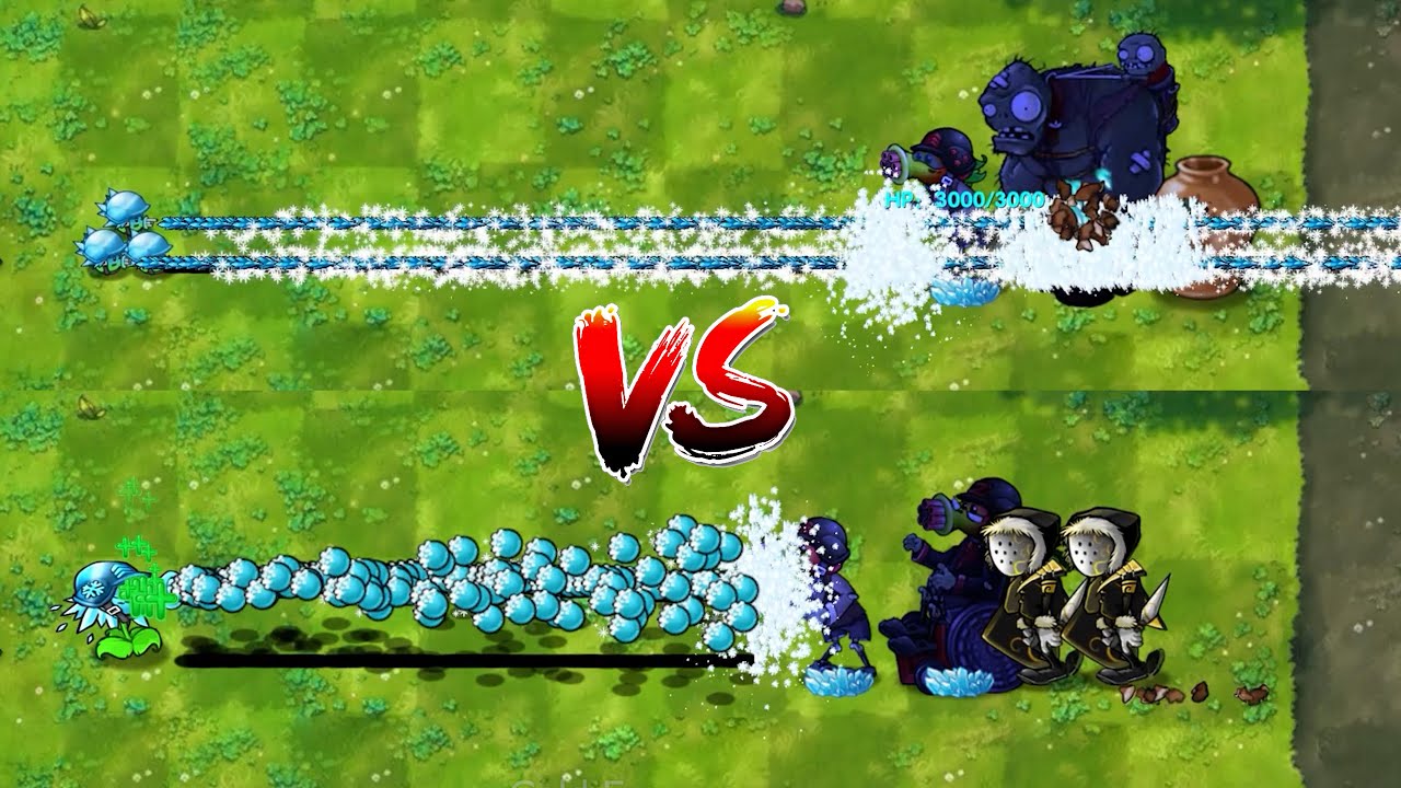 PvZ Fusion 3.2 - All Pea Plants With Rapid Fire Vs 4 Random Zombie Vase Breakers-P98-Who's the best?