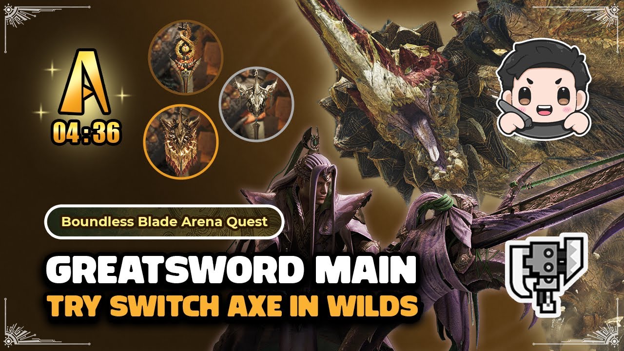 Greatsword Main Try Switch Axe on Boundless Blade Arena Quest in MHWILDS TU3.