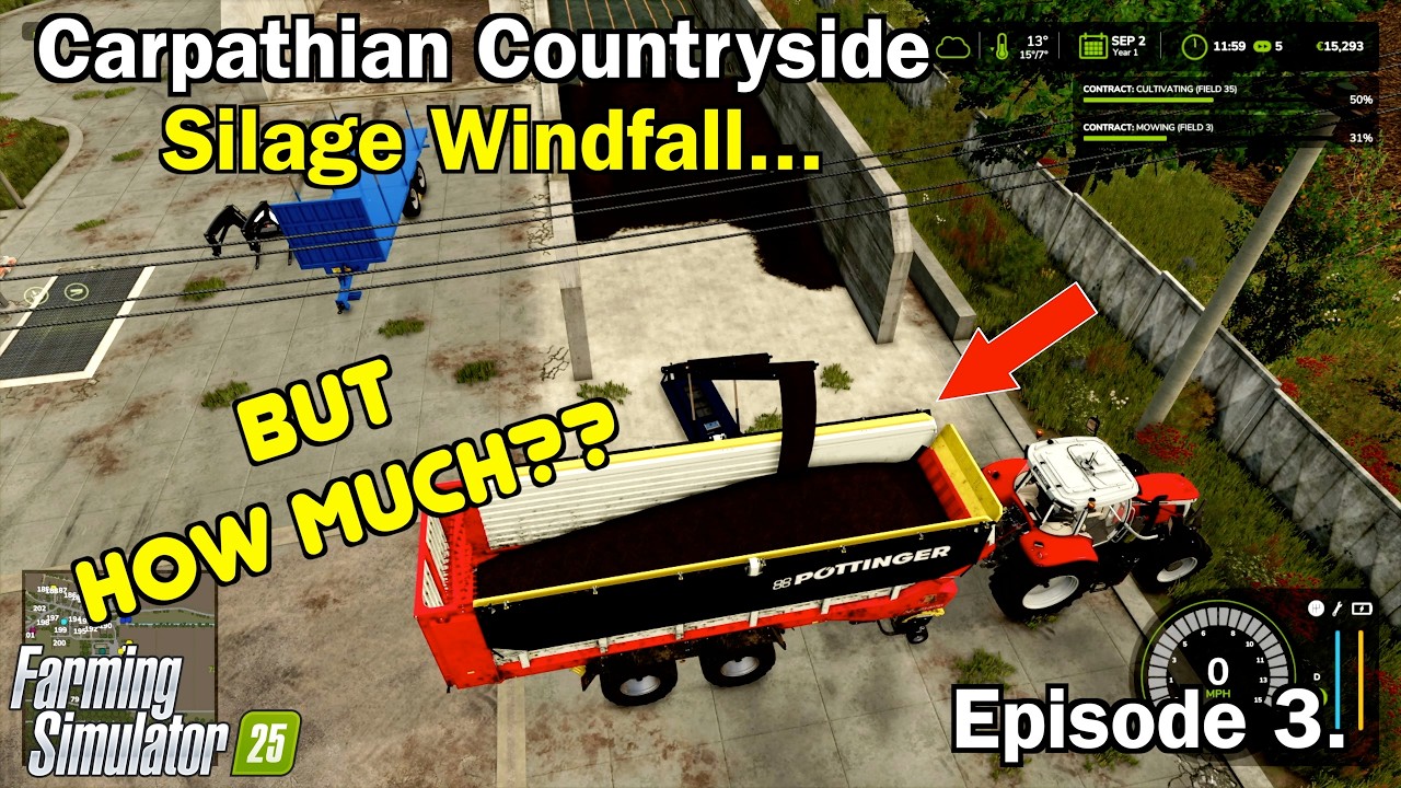 FS25 Carpathian Countryside | Grass Silage Windfall - But How Much?  | Episode 3