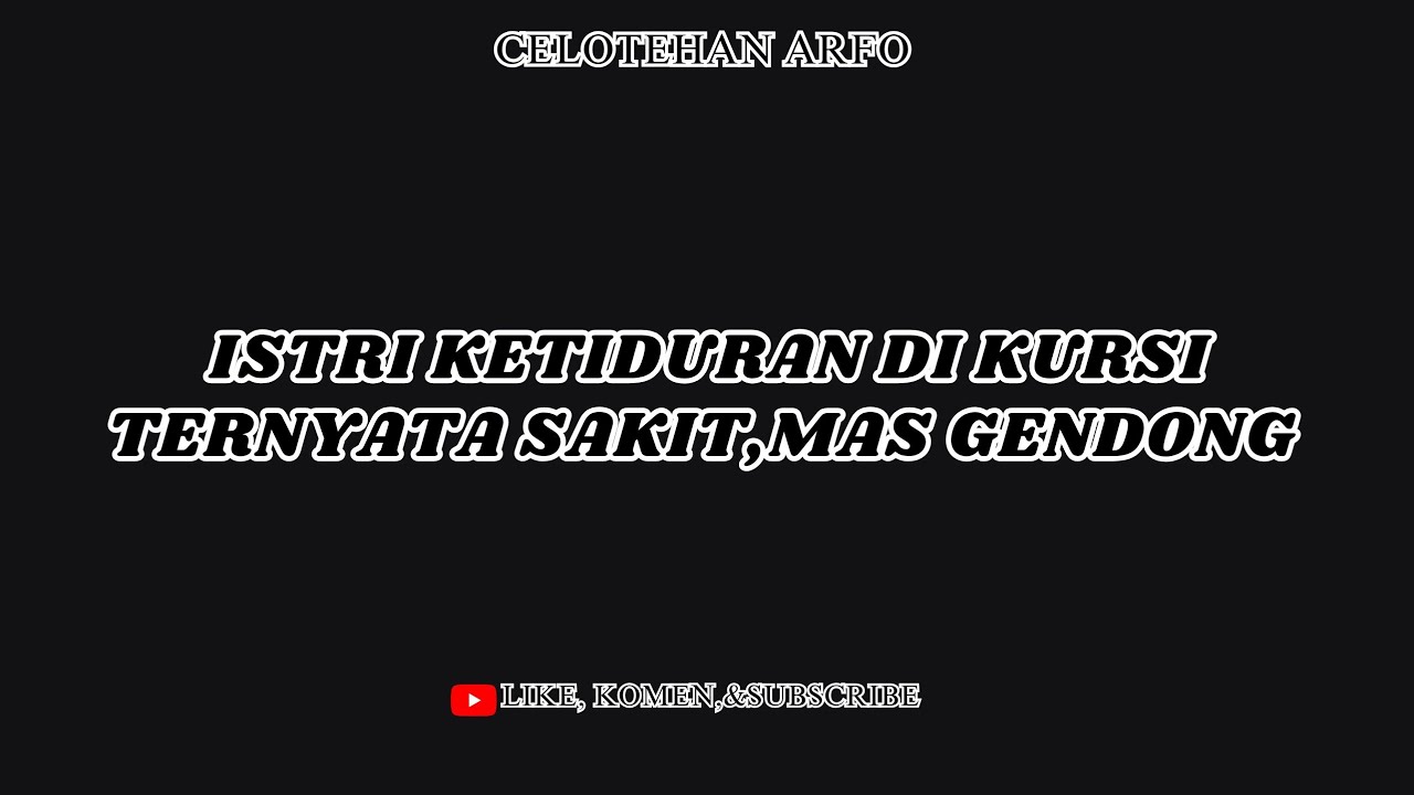 ISTRI KETIDURAN DI KURSI ⁉️ TERNYATA SAKIT ⁉️MAS GENDONG|ASMR HUSBAND 