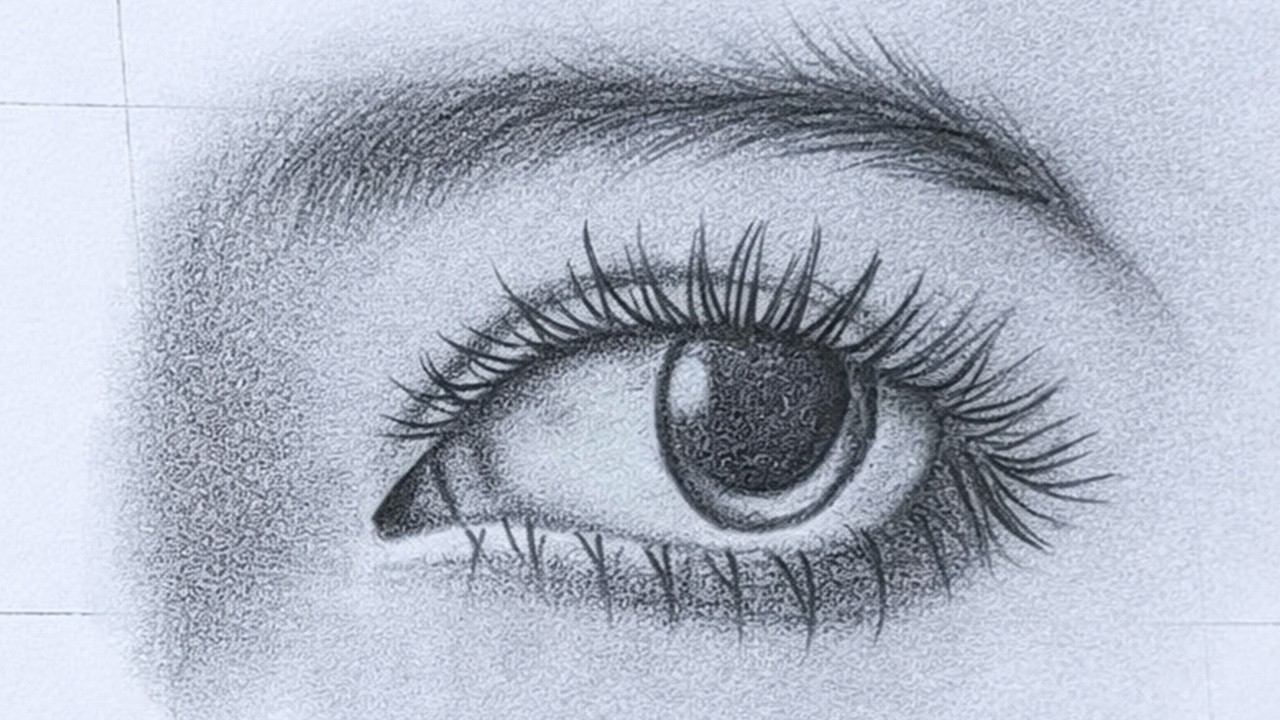 Hyper Realistic Eye Drawing in Pencil  Step by Step👁️✏️