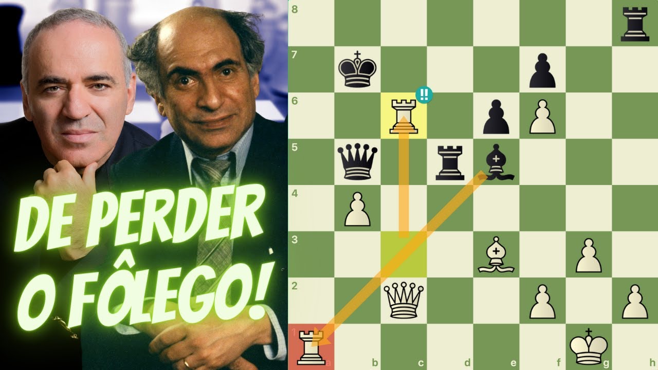 Garry Kasparov joga COM TORRE A MENOS contra o MAGO Mikhail Tal!