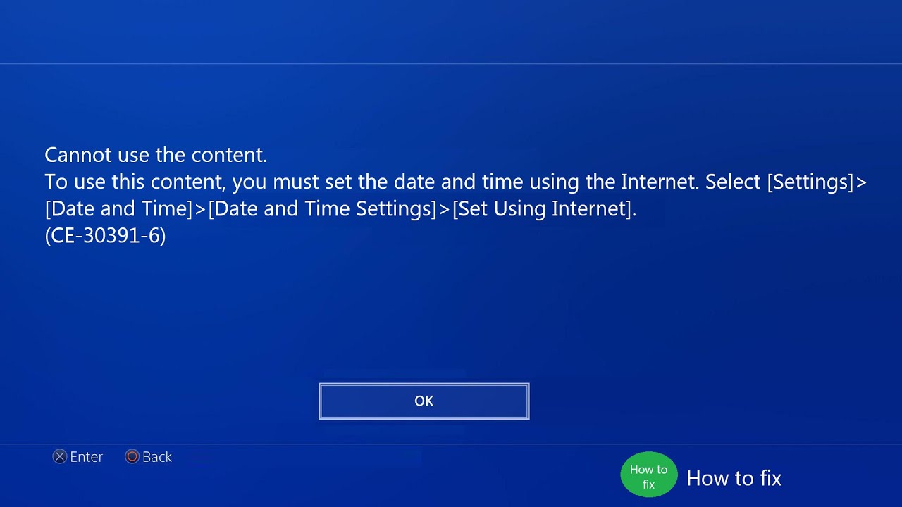 Fixed PS4 Error Code CE-30391-6