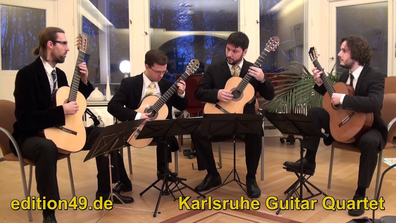 Telemann Concerto D-Dur major 4 Guitars vier Gitarren Karlsruhe Guitar Quartet