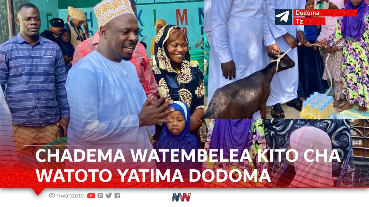 CHADEMA WAKIONGOZWA NA JOHN HECHE WATEMBELEA WATOTO YATIMA DODOMA, WAWAPA ZAWADI ZA IDD, ATEMA NONDO