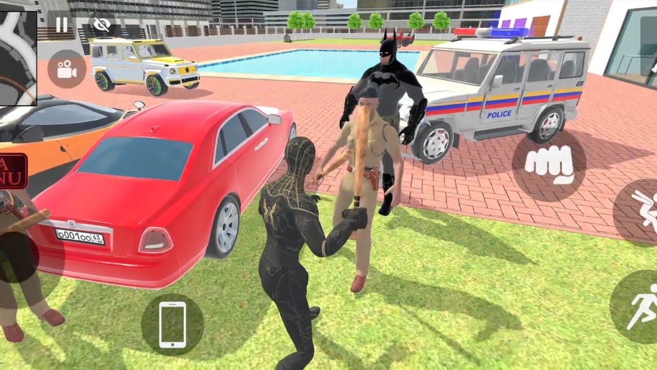 🌿 Indian Theft Auto Simulator Game New Update 🕷️ Spiderman Ne Police 🚨 Walo Ko Khub Mara 🤜 #gaming