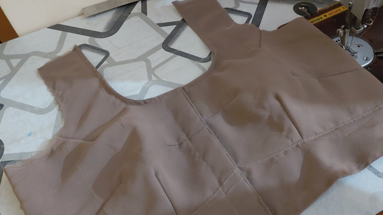 सिंपल 4डाट बेल्ट ब्लाउज की सिलाई 38 साइज ब्लाउजsimple 4tux belt blouse stitching #blouse #stitching 