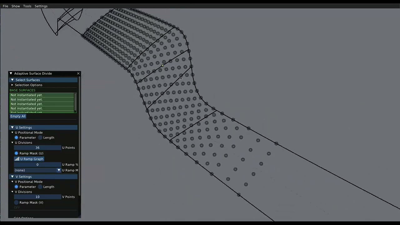 Class Ajiro 3d - GrassHopper like Pattern on Multiple NURBS Surfaces