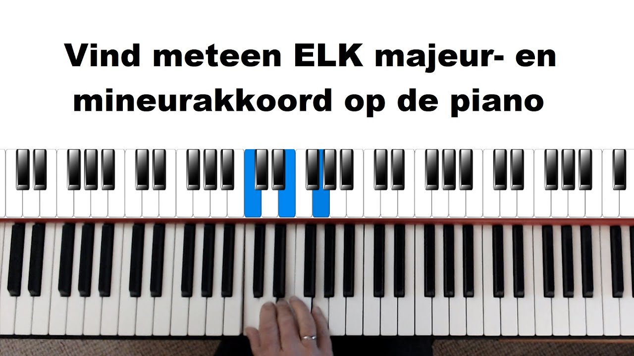 Pianoles - Vind meteen alle majeur- en mineurakkoorden op de piano met deze simpele truc (beginner)