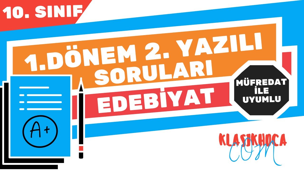 10.Sınıf Edebiyat 1.Dönem 2.Yazılı Soruları I 2023 I  Konu Tekrarı I 