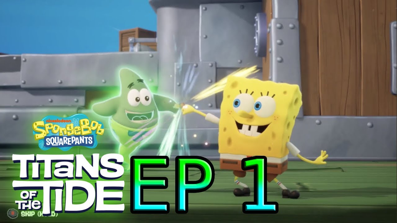 SpongeBob Squarpants Titans of the Tide WalkThrough Gameplay Part 1 (The KRUSTY KARB & GHOST)