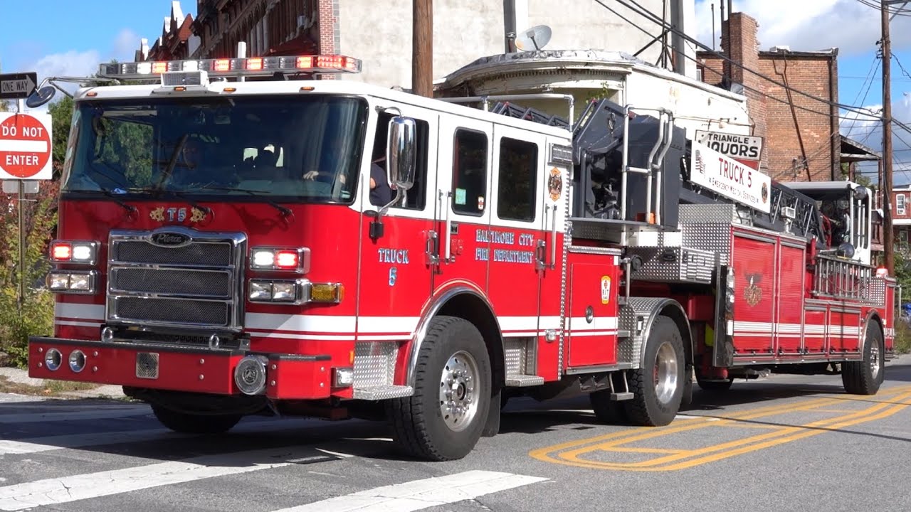 Baltimore City Fire Department Truck 5 Responding 10/17/23