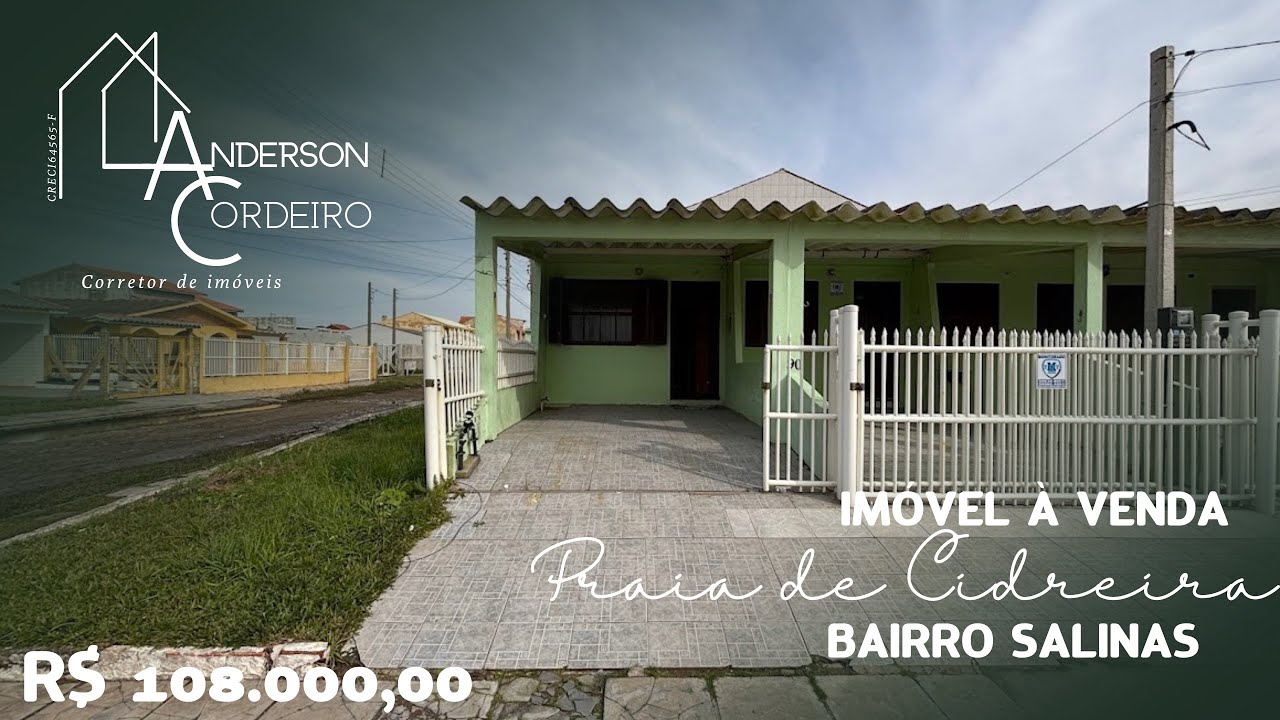 R$108.000,00! APARTAMENTO A VENDA  EM CIDREIRA/RS