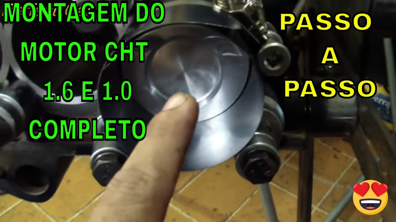 CARLOS - Montagem parcial do motor CHT 1.6 E 1.0 gasolina, álcool passo a passo parte 2