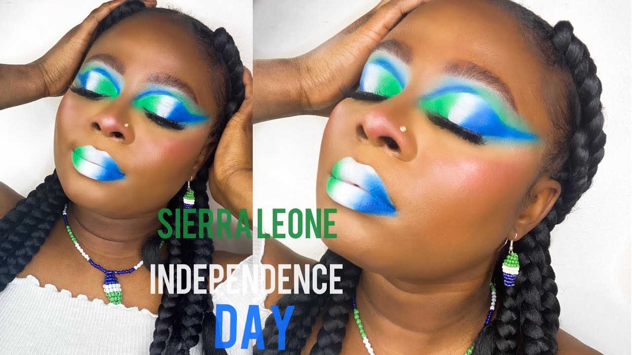 SIERRA LEONE 60th INDEPENDENCE DAY | makeup tutorial in KRIO 🤣#salone #independenceday #makeup