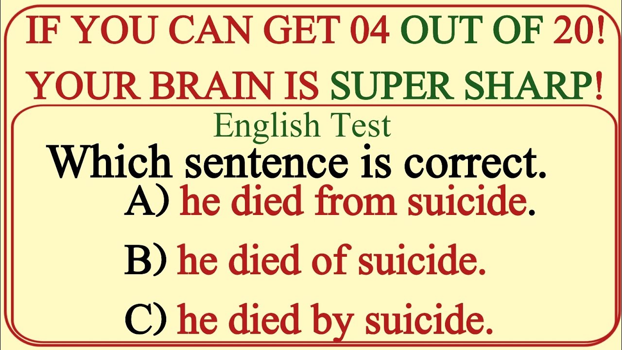 English Grammar Test ✨ Everyone Fails This Test 