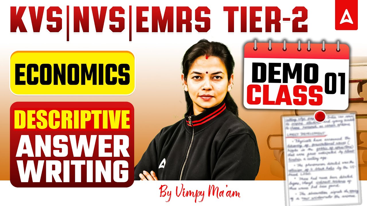 KVS/NVS Tier2 Economics Class | KVS TGT/PRT/PGT Economics | EMRS Economics Answer Writing  Vimpy Mam