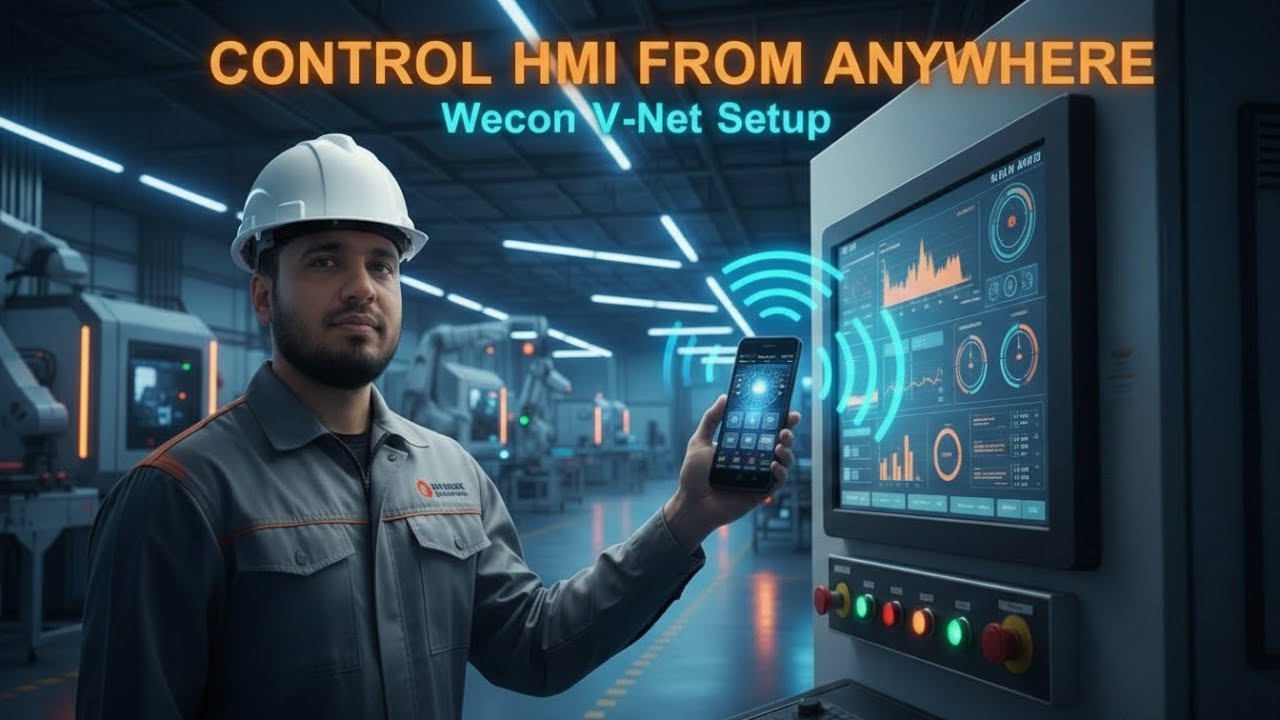 Control Your Machine from Mobile Anywhere || Wecon HMI V-Net Online access 