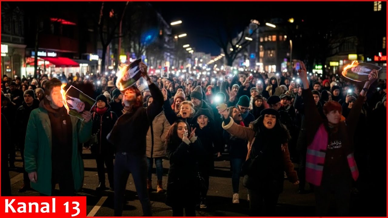 Exiled Iranians in Germany show anger and tears over government crackdown on protesters