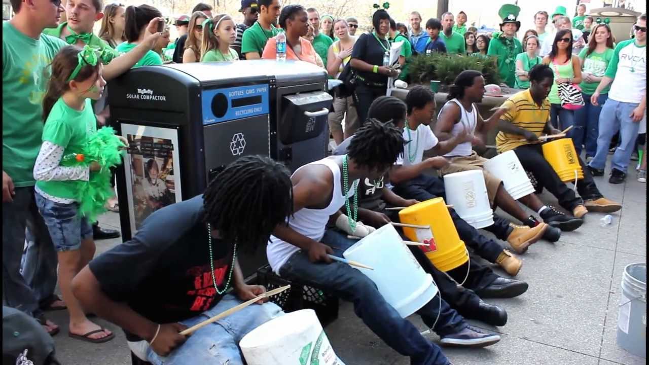 Chicago Bucket Boys, Percussion Street Performance, St. Patrick's Day Parade 2012, Chicago